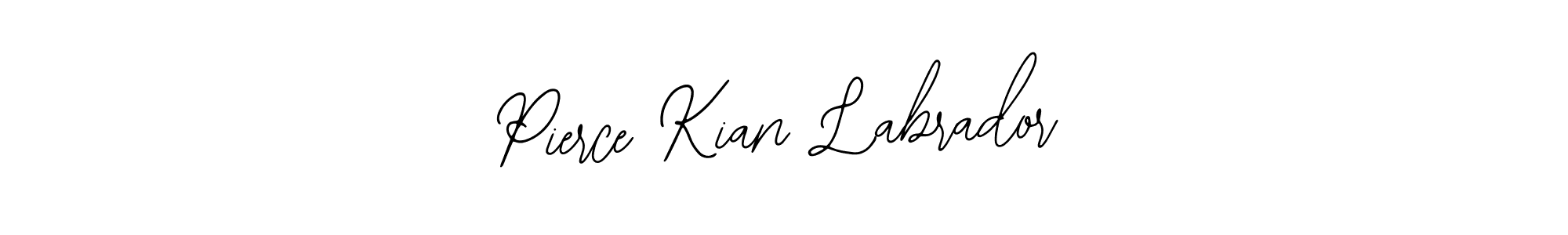 The best way (Bearetta-2O07w) to make a short signature is to pick only two or three words in your name. The name Pierce Kian Labrador include a total of six letters. For converting this name. Pierce Kian Labrador signature style 12 images and pictures png