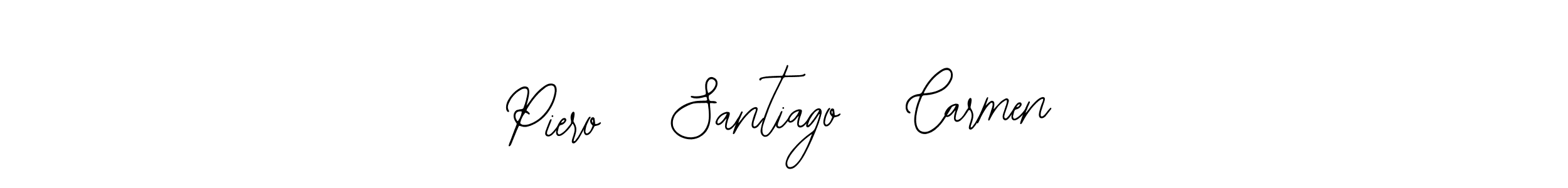 Make a beautiful signature design for name Piero   Santiago   Carmen. Use this online signature maker to create a handwritten signature for free. Piero   Santiago   Carmen signature style 12 images and pictures png