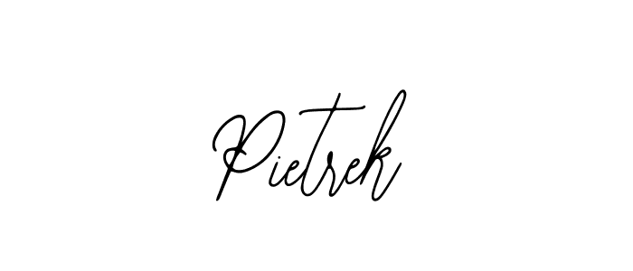 Design your own signature with our free online signature maker. With this signature software, you can create a handwritten (Bearetta-2O07w) signature for name Pietrek. Pietrek signature style 12 images and pictures png