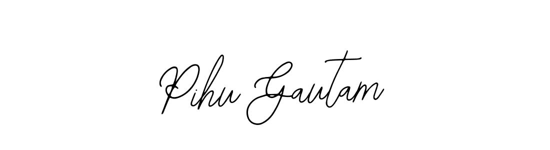 Create a beautiful signature design for name Pihu Gautam. With this signature (Bearetta-2O07w) fonts, you can make a handwritten signature for free. Pihu Gautam signature style 12 images and pictures png