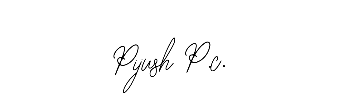 Use a signature maker to create a handwritten signature online. With this signature software, you can design (Bearetta-2O07w) your own signature for name Pijush P.c.. Pijush P.c. signature style 12 images and pictures png