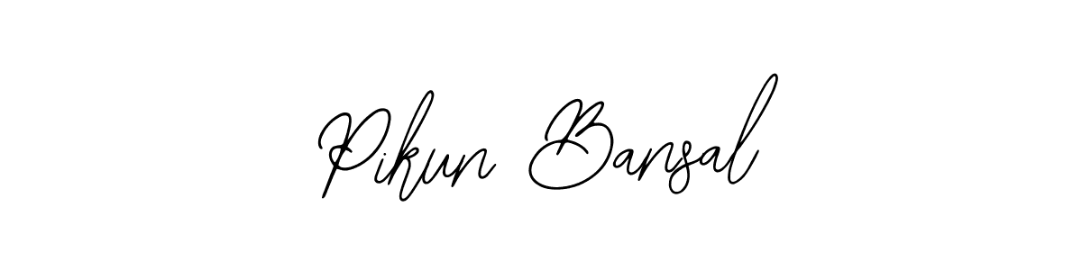 How to Draw Pikun Bansal signature style? Bearetta-2O07w is a latest design signature styles for name Pikun Bansal. Pikun Bansal signature style 12 images and pictures png
