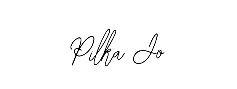 Similarly Bearetta-2O07w is the best handwritten signature design. Signature creator online .You can use it as an online autograph creator for name Pilka Jo. Pilka Jo signature style 12 images and pictures png