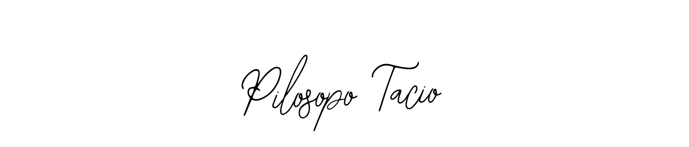 This is the best signature style for the Pilosopo Tacio name. Also you like these signature font (Bearetta-2O07w). Mix name signature. Pilosopo Tacio signature style 12 images and pictures png