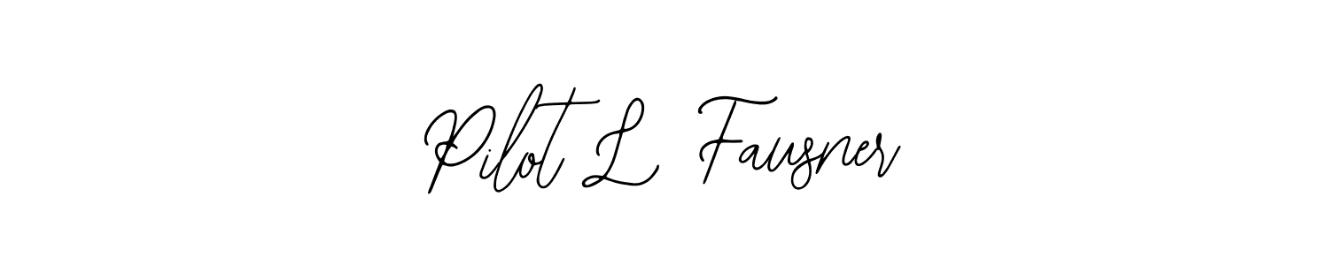 How to make Pilot L Fausner name signature. Use Bearetta-2O07w style for creating short signs online. This is the latest handwritten sign. Pilot L Fausner signature style 12 images and pictures png