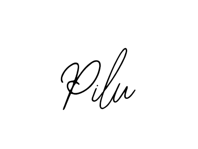 How to make Pilu name signature. Use Bearetta-2O07w style for creating short signs online. This is the latest handwritten sign. Pilu signature style 12 images and pictures png