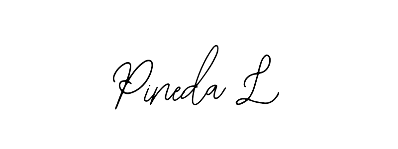 Use a signature maker to create a handwritten signature online. With this signature software, you can design (Bearetta-2O07w) your own signature for name Pineda L. Pineda L signature style 12 images and pictures png