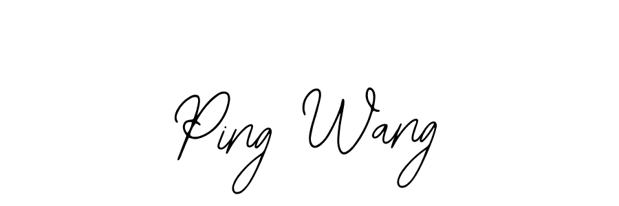 Design your own signature with our free online signature maker. With this signature software, you can create a handwritten (Bearetta-2O07w) signature for name Ping Wang. Ping Wang signature style 12 images and pictures png