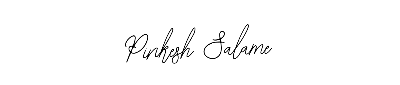 How to make Pinkesh Salame name signature. Use Bearetta-2O07w style for creating short signs online. This is the latest handwritten sign. Pinkesh Salame signature style 12 images and pictures png