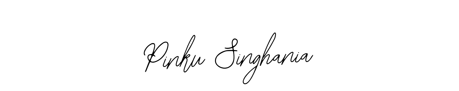 You should practise on your own different ways (Bearetta-2O07w) to write your name (Pinku Singhania) in signature. don't let someone else do it for you. Pinku Singhania signature style 12 images and pictures png