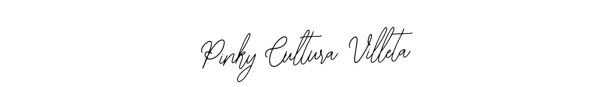 if you are searching for the best signature style for your name Pinky Cultura Villeta. so please give up your signature search. here we have designed multiple signature styles  using Bearetta-2O07w. Pinky Cultura Villeta signature style 12 images and pictures png