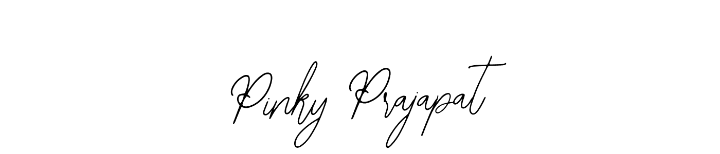 How to make Pinky Prajapat name signature. Use Bearetta-2O07w style for creating short signs online. This is the latest handwritten sign. Pinky Prajapat signature style 12 images and pictures png