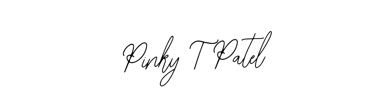 Similarly Bearetta-2O07w is the best handwritten signature design. Signature creator online .You can use it as an online autograph creator for name Pinky T Patel. Pinky T Patel signature style 12 images and pictures png