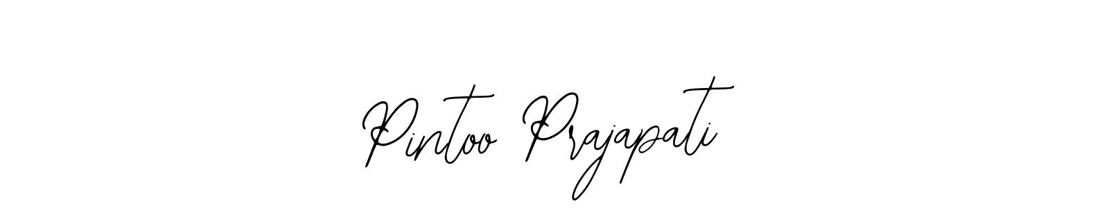 Similarly Bearetta-2O07w is the best handwritten signature design. Signature creator online .You can use it as an online autograph creator for name Pintoo Prajapati. Pintoo Prajapati signature style 12 images and pictures png