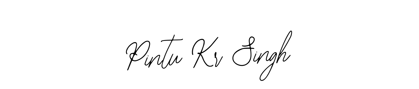 Also we have Pintu Kr Singh name is the best signature style. Create professional handwritten signature collection using Bearetta-2O07w autograph style. Pintu Kr Singh signature style 12 images and pictures png