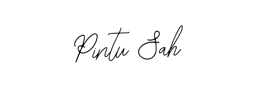 Use a signature maker to create a handwritten signature online. With this signature software, you can design (Bearetta-2O07w) your own signature for name Pintu Sah. Pintu Sah signature style 12 images and pictures png