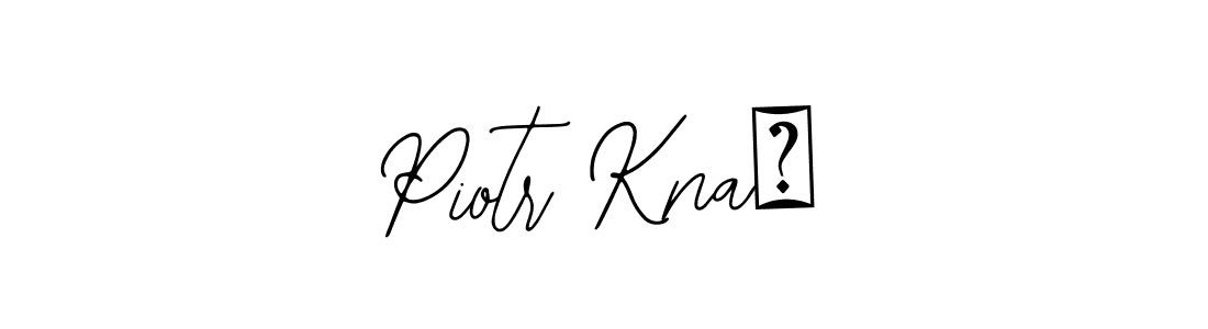 How to make Piotr Knaś name signature. Use Bearetta-2O07w style for creating short signs online. This is the latest handwritten sign. Piotr Knaś signature style 12 images and pictures png