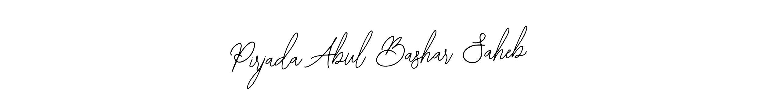 Similarly Bearetta-2O07w is the best handwritten signature design. Signature creator online .You can use it as an online autograph creator for name Pirjada Abul Bashar Saheb. Pirjada Abul Bashar Saheb signature style 12 images and pictures png