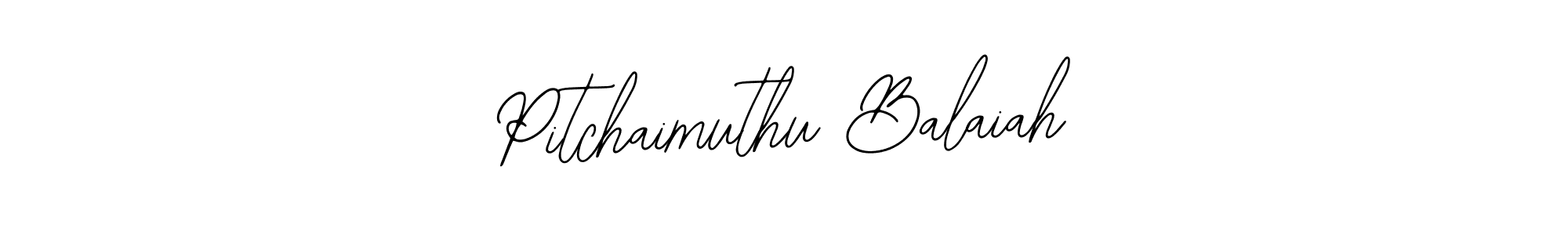 Design your own signature with our free online signature maker. With this signature software, you can create a handwritten (Bearetta-2O07w) signature for name Pitchaimuthu Balaiah. Pitchaimuthu Balaiah signature style 12 images and pictures png