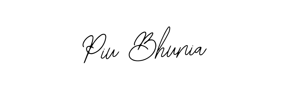 Piu Bhunia stylish signature style. Best Handwritten Sign (Bearetta-2O07w) for my name. Handwritten Signature Collection Ideas for my name Piu Bhunia. Piu Bhunia signature style 12 images and pictures png