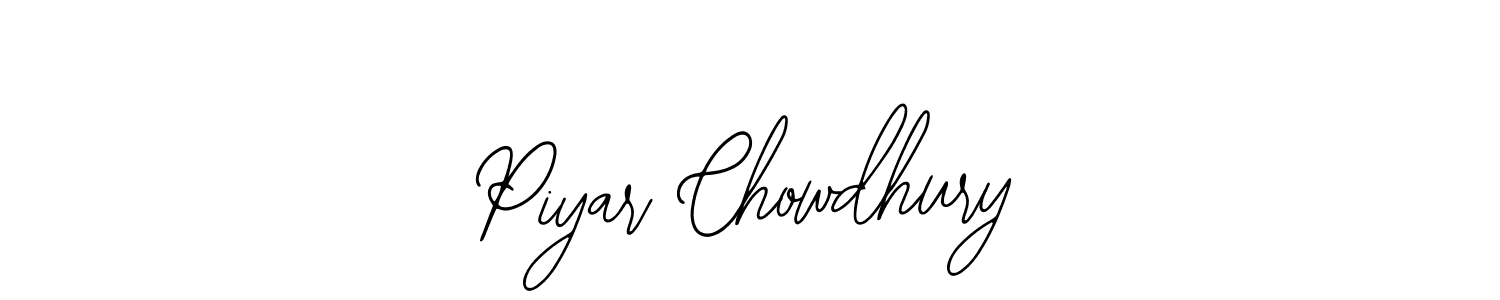How to make Piyar Chowdhury name signature. Use Bearetta-2O07w style for creating short signs online. This is the latest handwritten sign. Piyar Chowdhury signature style 12 images and pictures png