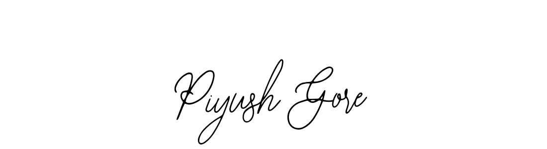 Use a signature maker to create a handwritten signature online. With this signature software, you can design (Bearetta-2O07w) your own signature for name Piyush Gore. Piyush Gore signature style 12 images and pictures png