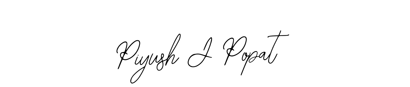 Make a beautiful signature design for name Piyush J Popat. With this signature (Bearetta-2O07w) style, you can create a handwritten signature for free. Piyush J Popat signature style 12 images and pictures png