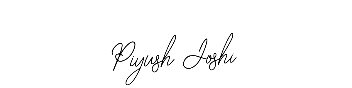 How to make Piyush Joshi name signature. Use Bearetta-2O07w style for creating short signs online. This is the latest handwritten sign. Piyush Joshi signature style 12 images and pictures png