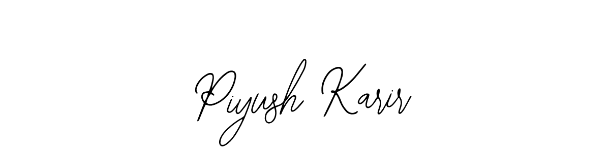How to make Piyush Karir name signature. Use Bearetta-2O07w style for creating short signs online. This is the latest handwritten sign. Piyush Karir signature style 12 images and pictures png