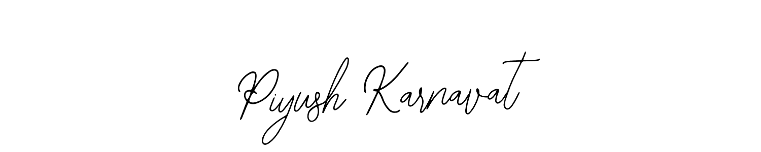 The best way (Bearetta-2O07w) to make a short signature is to pick only two or three words in your name. The name Piyush Karnavat include a total of six letters. For converting this name. Piyush Karnavat signature style 12 images and pictures png
