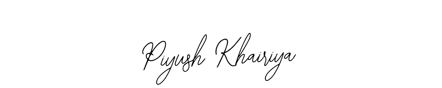 Also You can easily find your signature by using the search form. We will create Piyush Khairiya name handwritten signature images for you free of cost using Bearetta-2O07w sign style. Piyush Khairiya signature style 12 images and pictures png