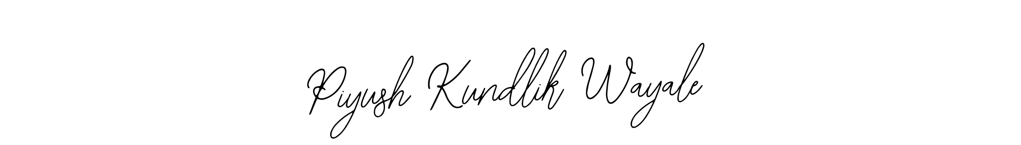 Also You can easily find your signature by using the search form. We will create Piyush Kundlik Wayale name handwritten signature images for you free of cost using Bearetta-2O07w sign style. Piyush Kundlik Wayale signature style 12 images and pictures png