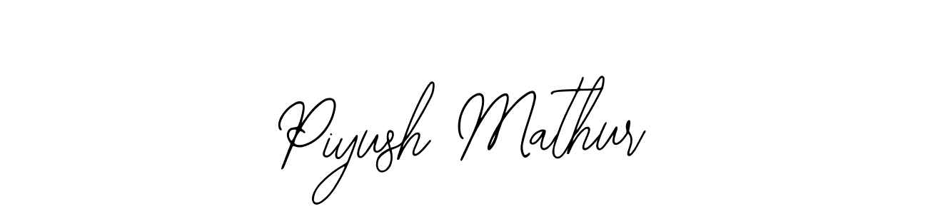 The best way (Bearetta-2O07w) to make a short signature is to pick only two or three words in your name. The name Piyush Mathur include a total of six letters. For converting this name. Piyush Mathur signature style 12 images and pictures png