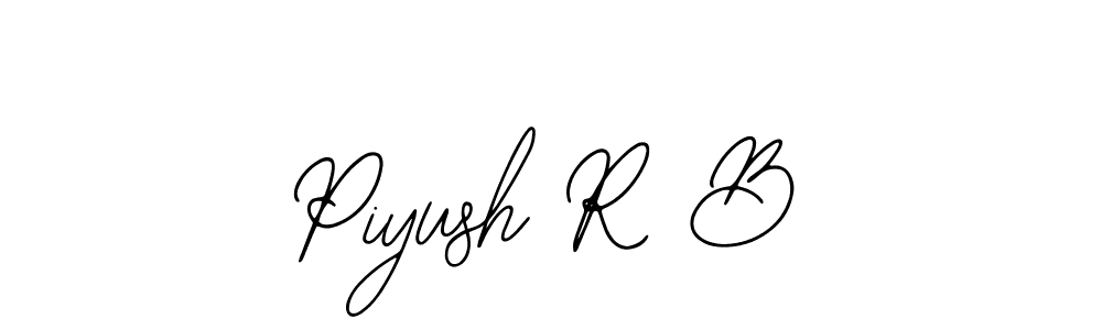This is the best signature style for the Piyush R B name. Also you like these signature font (Bearetta-2O07w). Mix name signature. Piyush R B signature style 12 images and pictures png
