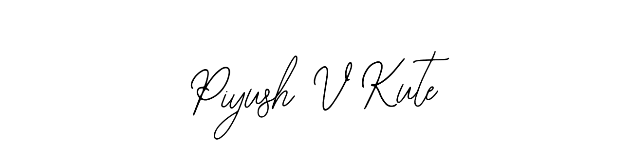 Best and Professional Signature Style for Piyush V Kute. Bearetta-2O07w Best Signature Style Collection. Piyush V Kute signature style 12 images and pictures png