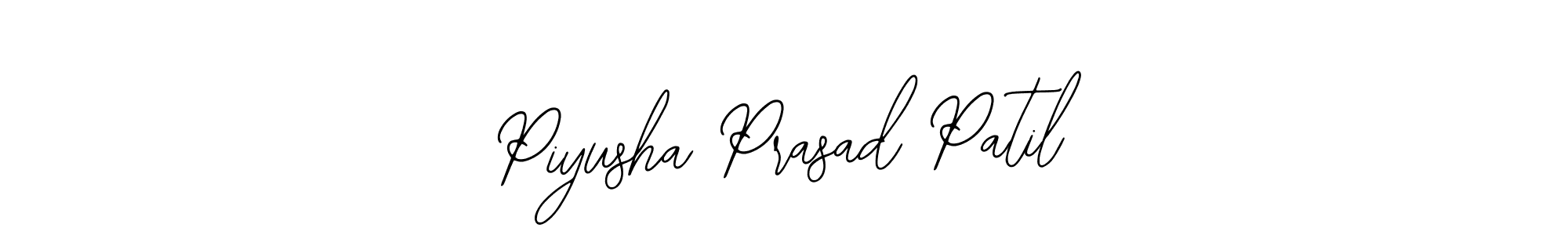 The best way (Bearetta-2O07w) to make a short signature is to pick only two or three words in your name. The name Piyusha Prasad Patil include a total of six letters. For converting this name. Piyusha Prasad Patil signature style 12 images and pictures png