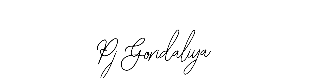 Similarly Bearetta-2O07w is the best handwritten signature design. Signature creator online .You can use it as an online autograph creator for name Pj Gondaliya. Pj Gondaliya signature style 12 images and pictures png