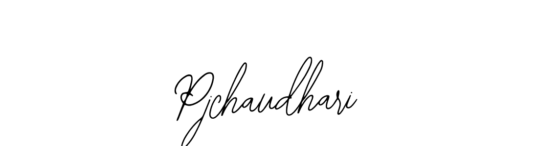 How to make Pjchaudhari name signature. Use Bearetta-2O07w style for creating short signs online. This is the latest handwritten sign. Pjchaudhari signature style 12 images and pictures png