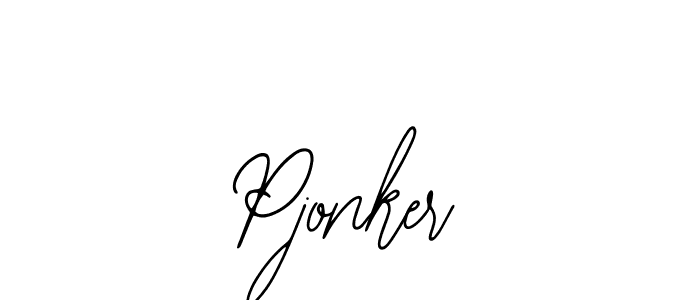 You should practise on your own different ways (Bearetta-2O07w) to write your name (Pjonker) in signature. don't let someone else do it for you. Pjonker signature style 12 images and pictures png