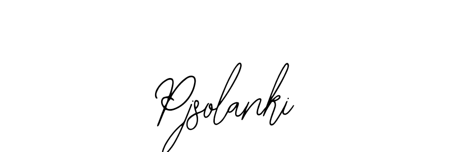 The best way (Bearetta-2O07w) to make a short signature is to pick only two or three words in your name. The name Pjsolanki include a total of six letters. For converting this name. Pjsolanki signature style 12 images and pictures png