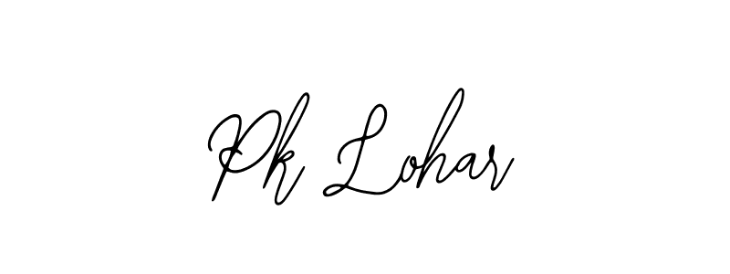 How to make Pk Lohar name signature. Use Bearetta-2O07w style for creating short signs online. This is the latest handwritten sign. Pk Lohar signature style 12 images and pictures png