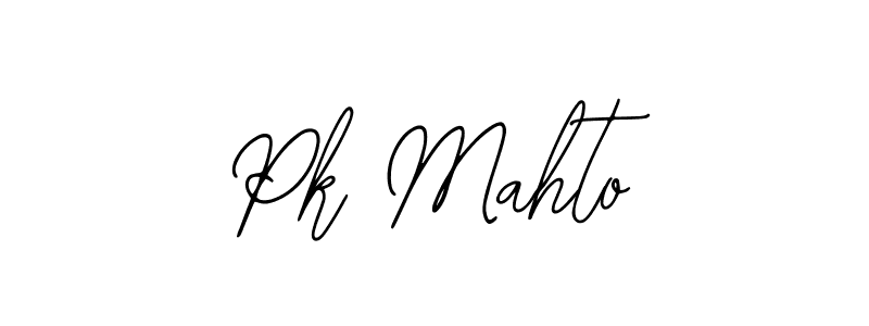 How to make Pk Mahto name signature. Use Bearetta-2O07w style for creating short signs online. This is the latest handwritten sign. Pk Mahto signature style 12 images and pictures png