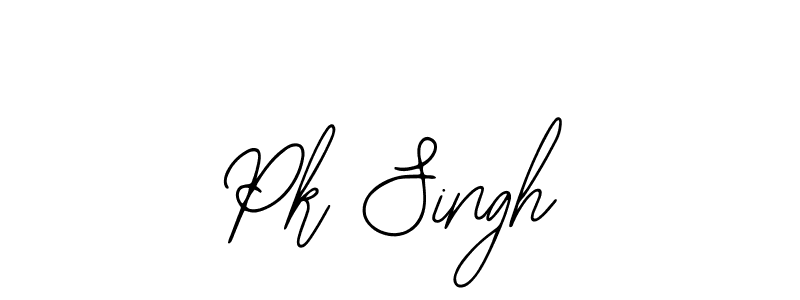 How to make Pk Singh name signature. Use Bearetta-2O07w style for creating short signs online. This is the latest handwritten sign. Pk Singh signature style 12 images and pictures png