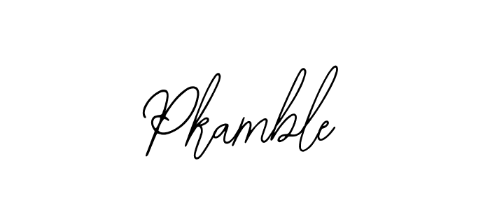 Use a signature maker to create a handwritten signature online. With this signature software, you can design (Bearetta-2O07w) your own signature for name Pkamble. Pkamble signature style 12 images and pictures png