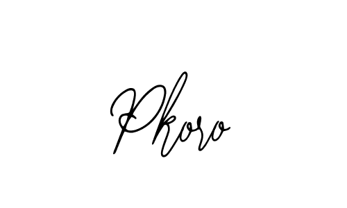 You should practise on your own different ways (Bearetta-2O07w) to write your name (Pkoro) in signature. don't let someone else do it for you. Pkoro signature style 12 images and pictures png