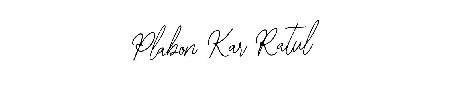 Use a signature maker to create a handwritten signature online. With this signature software, you can design (Bearetta-2O07w) your own signature for name Plabon Kar Ratul. Plabon Kar Ratul signature style 12 images and pictures png