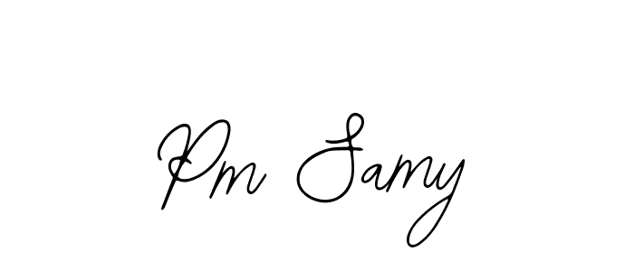 You should practise on your own different ways (Bearetta-2O07w) to write your name (Pm Samy) in signature. don't let someone else do it for you. Pm Samy signature style 12 images and pictures png
