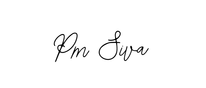 Use a signature maker to create a handwritten signature online. With this signature software, you can design (Bearetta-2O07w) your own signature for name Pm Siva. Pm Siva signature style 12 images and pictures png