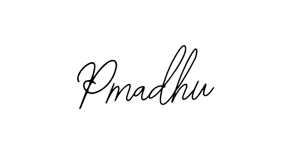 How to make Pmadhu name signature. Use Bearetta-2O07w style for creating short signs online. This is the latest handwritten sign. Pmadhu signature style 12 images and pictures png