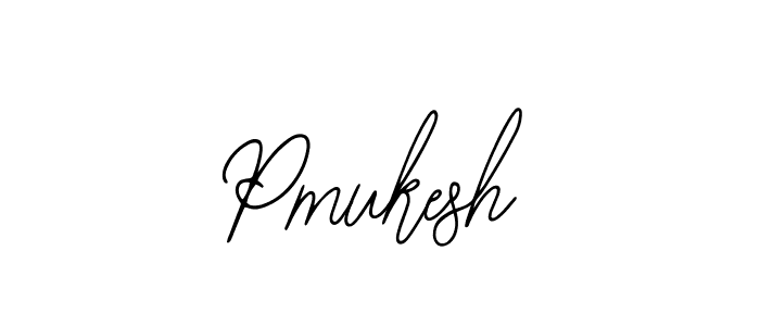 How to make Pmukesh name signature. Use Bearetta-2O07w style for creating short signs online. This is the latest handwritten sign. Pmukesh signature style 12 images and pictures png